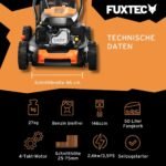 FUXTEC 3in1 Benzin Rasenmäher FX-RM4646ECO • 3,5PS 2,6kW 4-Takt Motor 146ccm • 46cm Schnittbreite 7 Stufen 25–75mm • 50L Fangkorb • Mulchfunktion & Heckauswurf • Leichtgewicht 25kg