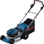 Bosch Professional 18V System Akku-Rasenmäher GRA 18V2-46 (Schnittbreite: 46 cm, 6-stufige Höheneinstellung, 60-Liter-Textil-Grasfangkorb, inkl. 2 x Isolierschlüssel, Mulcher)