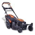 FUXTEC 4in1 Benzin Rasenmäher FX-RM5196 mit Edge-Cut, Gartenmäher inkl. Seitenauswurf-Funktion, 51 cm Schnittbreite, 4-Takt mit Hinterradantrieb, kugelgelagerte Big Wheel Räder, 60L Grasfangkorb