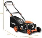 FUXTEC 3in1 Benzin Rasenmäher FX-RM4646ECO • 3,5PS 2,6kW 4-Takt Motor 146ccm • 46cm Schnittbreite 7 Stufen 25–75mm • 50L Fangkorb • Mulchfunktion & Heckauswurf • Leichtgewicht 25kg