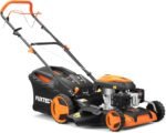FUXTEC 4in1 Benzin Rasenmäher FX-RM5196 mit Edge-Cut, Gartenmäher inkl. Seitenauswurf-Funktion, 51 cm Schnittbreite, 4-Takt mit Hinterradantrieb, kugelgelagerte Big Wheel Räder, 60L Grasfangkorb