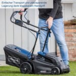 Scheppach Akku Rasenmäher BC-MP380-X | 38cm Schnittbreite | für 450-500m2 | 45L Korb | Schnitthöhe 25-75mm | Brushless | 20V-IXES-Serie | 10 Jahre Garantie | 2x4Ah Akku & Fastcharge Doppelladegerät