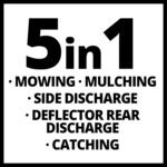 Einhell Benzin-Rasenmäher GC-PM 56/2 S HW (für 2.200 m², Frontbumper, OHV-Motor mit GT-Markengetriebe, Einhell Quick-Start-System, Vortex Technology Deck mit 5-in-1-Funktion)