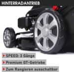 BRAST® Benzin Rasenmäher mit Antrieb | 5,2kW (7PS) | Elektrostart | 55cm Schnittbreite | viele Modelle | TÜV | 30-80mm Schnitthöhe | 60L Fangkorb | 4 Takt OHV Motor | Stahlgehäuse | ESTART Speed