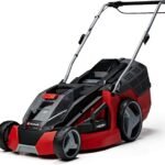 Einhell Akku-Rasenmäher GE-cm 43 Li M Kit Power X-Change (36V, 43 cm Schnittbreite, bis 600 m², Brushless, Mulch-Kit, 63L Fangkorb, 25-75 mm Schnitthöhe, inkl. 2X 4,0Ah + 2X Ladegerät)