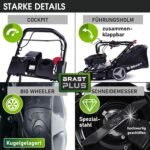 BRAST® Benzin Rasenmäher mit Antrieb | 3,0kW (4,1PS) | Elektrostart | 41cm Schnittbreite | viele Modelle | TÜV | 4 Takt OHV Motor | 25-75mm Schnitthöhe | 40L Fangkorb | Stahlgehäuse | 16145 Estart