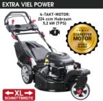 BRAST® Benzin Rasenmäher Trike mit Antrieb | 5,2kW(7PS) | 53cm Schnittbreite | viele Modelle | TÜV | 4 Takt OHV Motor | 30-80mm Schnitthöhe | 60L Fangkorb | Stahlgehäuse | Trike