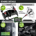 BRAST® Benzin Rasenmäher mit Antrieb | 5,2kW (7PS) | Elektrostart | 55cm Schnittbreite | viele Modelle | TÜV | 30-80mm Schnitthöhe | 60L Fangkorb | 4 Takt OHV Motor | Stahlgehäuse | ESTART Speed