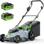​ETOOLAB Akku-Rasenmäher 40V, 43cm Schnittbreite, bis 500 m², Brushless, Mulch-Kit, 50L Fangkorb, 25-75 mm Schnitthöhe, 2X 4,0 Ah Akkus+Ladegerät