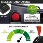 BRAST® Benzin Rasenmäher mit Antrieb | 5,2kW (7PS) | Elektrostart | 55cm Schnittbreite | viele Modelle | TÜV | 30-80mm Schnitthöhe | 60L Fangkorb | 4 Takt OHV Motor | Stahlgehäuse | ESTART Speed