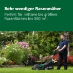 Bosch UniversalRotak Cordless Lawnmower 2x18V-37-550 (up to 500 m2 with 2x 4.0 Ah Batteries); 18 Volt System; Cutting Width: 37 cm; 2x 18 V 4.0 Ah Battery and Charger)