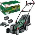 Bosch UniversalRotak Cordless Lawnmower 2x18V-37-550 (up to 500 m2 with 2x 4.0 Ah Batteries); 18 Volt System; Cutting Width: 37 cm; 2x 18 V 4.0 Ah Battery and Charger)