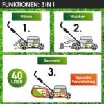 BRAST® Benzin Rasenmäher mit Antrieb | 3,0kW (4,1PS) | Elektrostart | 41cm Schnittbreite | viele Modelle | TÜV | 4 Takt OHV Motor | 25-75mm Schnitthöhe | 40L Fangkorb | Stahlgehäuse | 16145 Estart