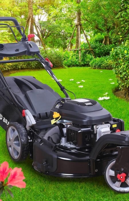 BRAST® Benzin Rasenmäher Trike mit Antrieb | 5,2kW(7PS) | 53cm Schnittbreite | viele Modelle | TÜV | 4 Takt OHV Motor | 30-80mm Schnitthöhe | 60L Fangkorb | Stahlgehäuse | Trike