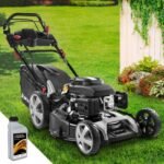 BRAST® Benzin Rasenmäher mit Antrieb | 5,2kW (7PS) | 55cm Schnittbreite | viele Modelle | TÜV | 30-80mm Schnitthöhe | 60L Fangkorb | 4 Takt OHV Motor | Stahlgehäuse | Power