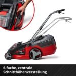 Einhell Akku-Rasenmäher GE-cm 43 Li M Kit Power X-Change (36V, 43 cm Schnittbreite, bis 600 m², Brushless, Mulch-Kit, 63L Fangkorb, 25-75 mm Schnitthöhe, inkl. 2X 4,0Ah + 2X Ladegerät)