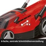 Einhell Akku-Rasenmäher GP-cm 36/450 Kit Power X-Change (36 V, 38 cm Schnittbreite, 450 m², Brushless, Mulchfunktion, 45 L Fangsack, inkl. 2 x 4,0 Ah Akkus + Twincharger)