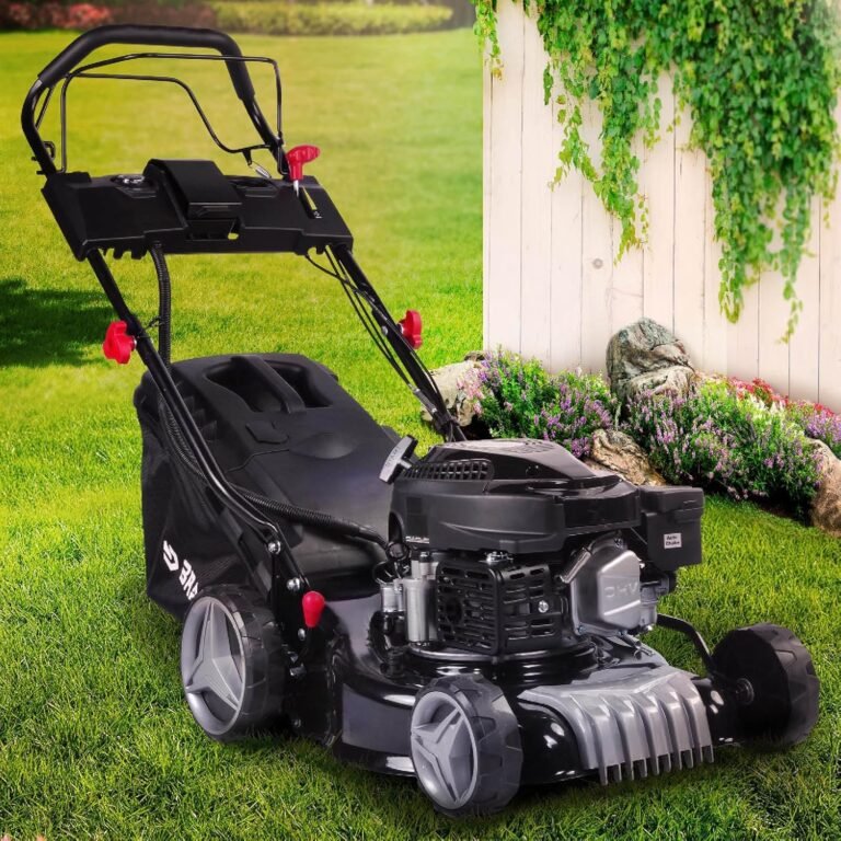 BRAST® Benzin Rasenmäher mit Antrieb | 3,0kW (4,1PS) | Elektrostart | 41cm Schnittbreite | viele Modelle | TÜV | 4 Takt OHV Motor | 25-75mm Schnitthöhe | 40L Fangkorb | Stahlgehäuse | 16145 Estart