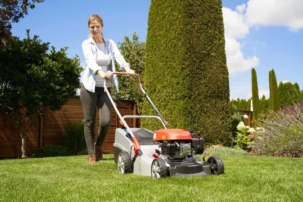 AL-KO Benzin-Rasenmäher Classic 4.62 SP-A, 46 cm Schnittbreite, 1.9 kW Motorleistung, 1-Gang Radantrieb, für Rasenflächen bis 1400 m²