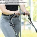 Scheppach MS132-42B Benzin Rasenmäher Black Edition mit Antrieb | für Rasenflächen bis 800m² | Schnittbreite 42cm | Leistung 3,3PS | Schnitthöhenverstellung in 7 Stufen (25-75mm) | Fangbox 45L