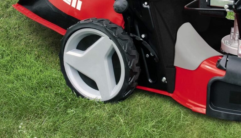 Einhell Benzin-Rasenmäher GC-PM 56/2 S HW (für 2.200 m², Frontbumper, OHV-Motor mit GT-Markengetriebe, Einhell Quick-Start-System, Vortex Technology Deck mit 5-in-1-Funktion)