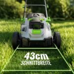 ​ETOOLAB Akku-Rasenmäher 40V, 43cm Schnittbreite, bis 500 m², Brushless, Mulch-Kit, 50L Fangkorb, 25-75 mm Schnitthöhe, 2X 4,0 Ah Akkus+Ladegerät