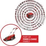Einhell Akku-Rasenmäher GP-cm 36/450 Kit Power X-Change (36 V, 38 cm Schnittbreite, 450 m², Brushless, Mulchfunktion, 45 L Fangsack, inkl. 2 x 4,0 Ah Akkus + Twincharger)