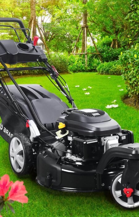 BRAST® Benzin Rasenmäher Trike mit Antrieb | 5,2kW(7PS) | 53cm Schnittbreite | viele Modelle | TÜV | 4 Takt OHV Motor | 30-80mm Schnitthöhe | 60L Fangkorb | Stahlgehäuse | Trike