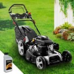 BRAST® Benzin Rasenmäher mit Antrieb | 5,2kW (7PS) | Elektrostart | 55cm Schnittbreite | viele Modelle | TÜV | 30-80mm Schnitthöhe | 60L Fangkorb | 4 Takt OHV Motor | Stahlgehäuse | ESTART Speed